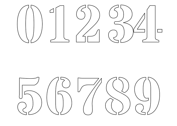 Free Printable 1 Inch Number Stencils - Printable Templates