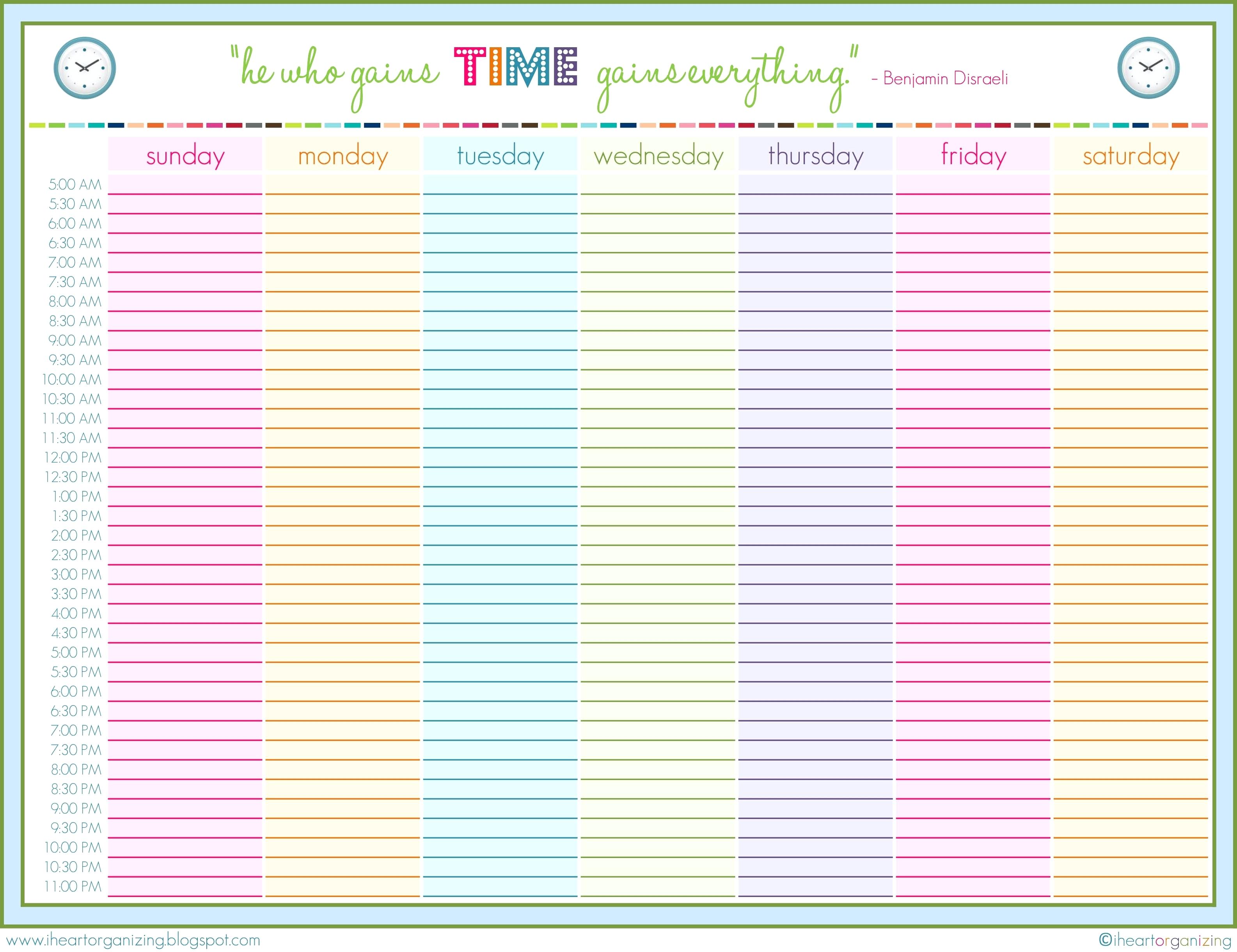 24 Hour Time Schedule Template from shopfreshboutique.com