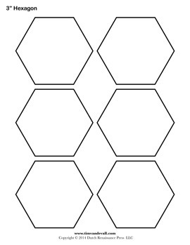 Printable Hexagon Template for Quilting [PDF download]