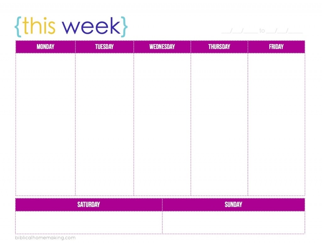 Free Printable Weekly Planner Pages • The Fit Cookie