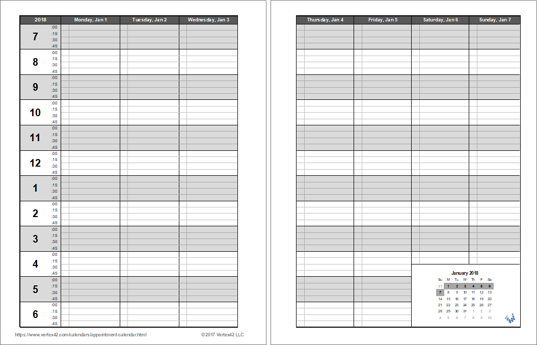 Appointment Calendar Templates