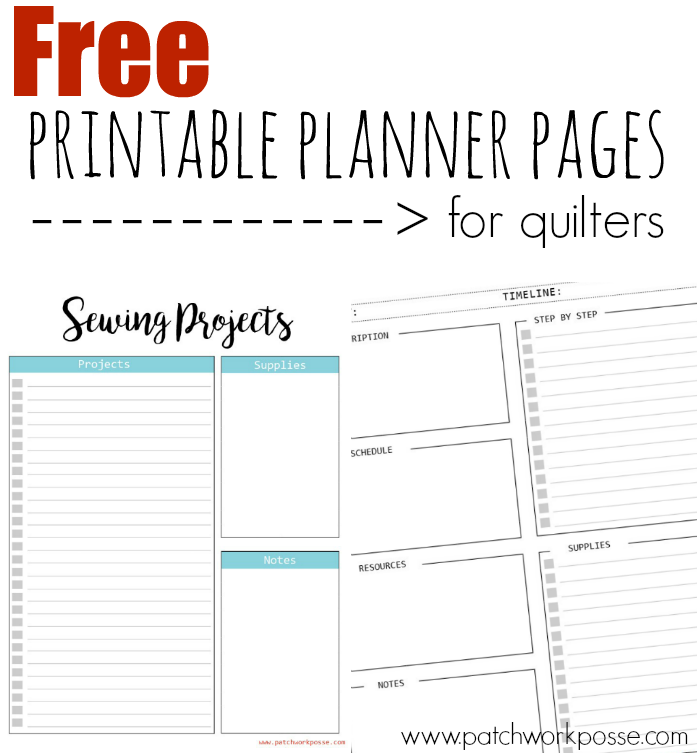 The Best Printable Planner Pages for Quilters  