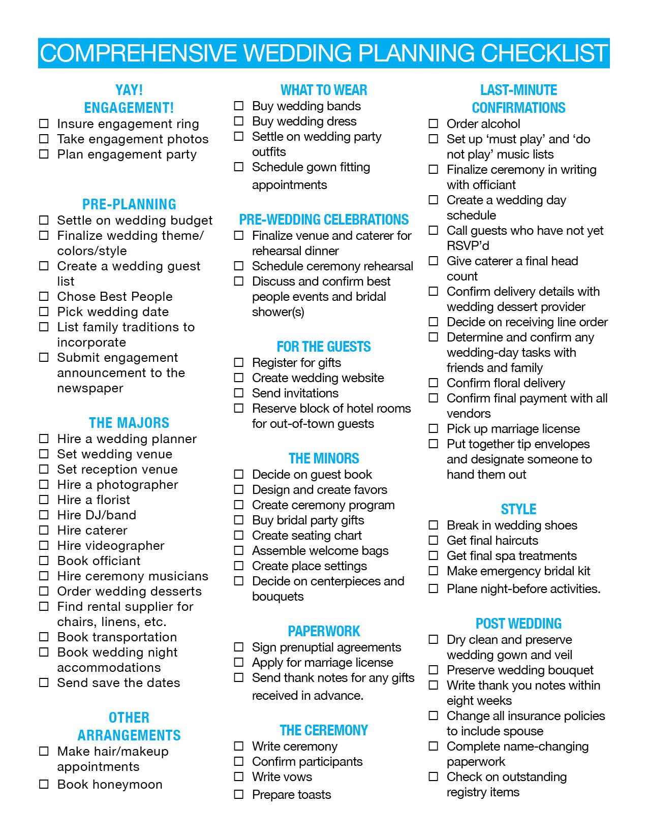 wedding checklist | Wedding Shower | Pinterest | Wedding, Wedding 