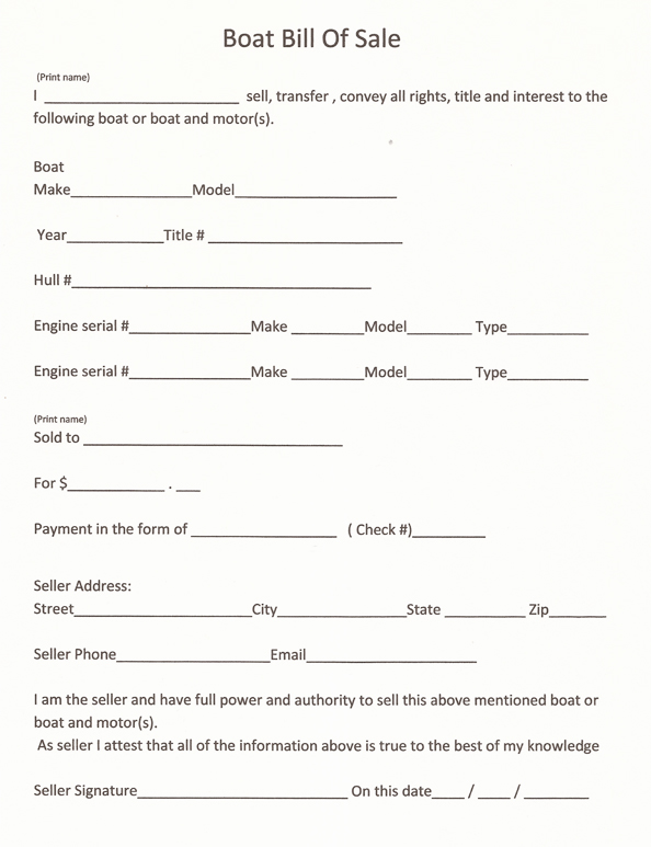 Free Printable Blank Bill of Sale Form Template   as is bill of 