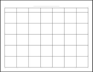 Free Printable Blank Monthly Calendar | Student Handouts