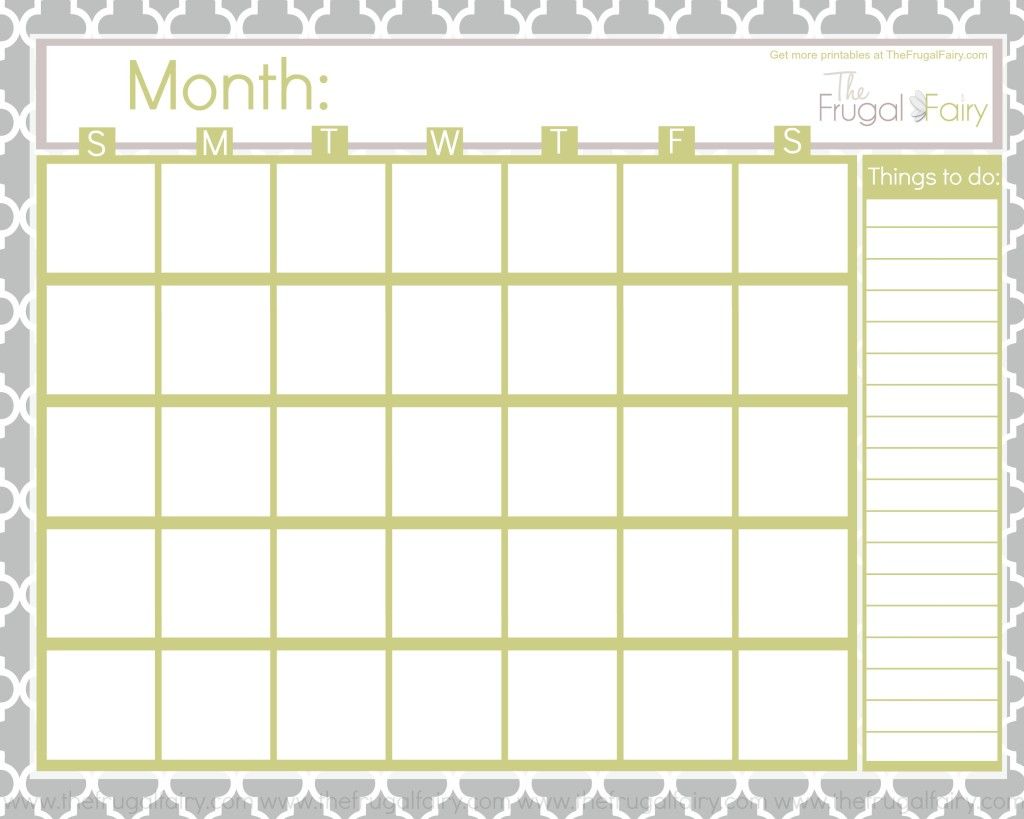 Blank calendar   9 free printable Microsoft Word templates