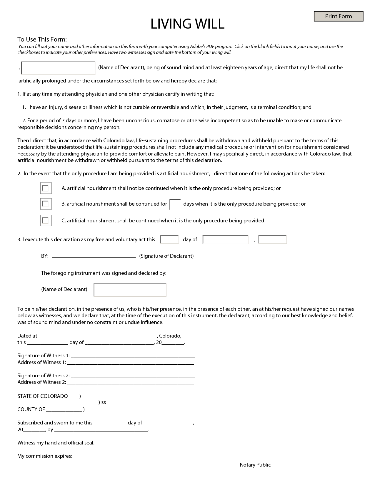 Last Will And Testament Blank Forms   Fill Online, Printable 