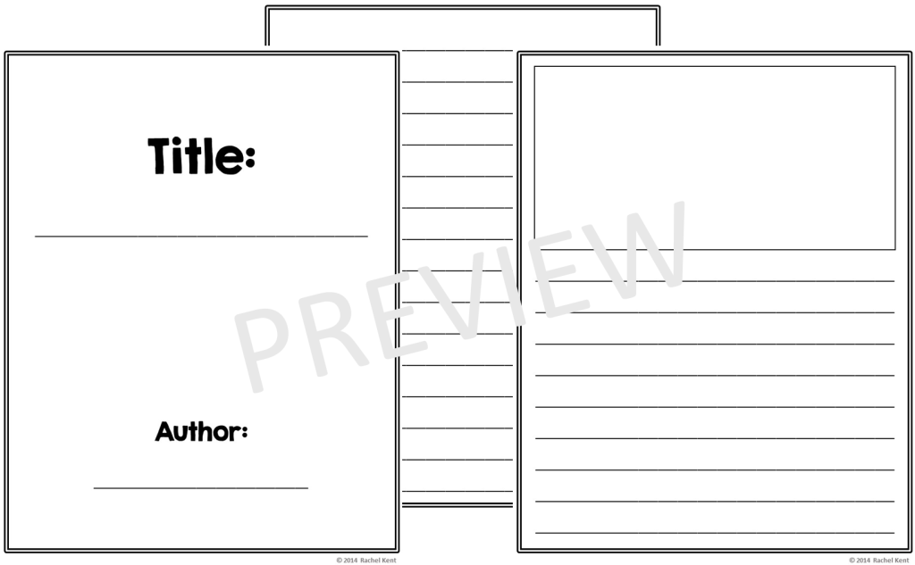 free book writing template printable