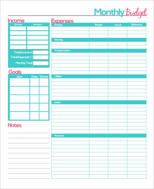 budget planner printable   Demire.agdiffusion.com