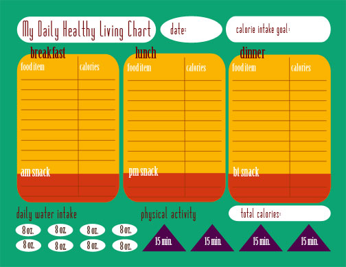 Printable Calorie Charts | Weekly printable calorie chart 