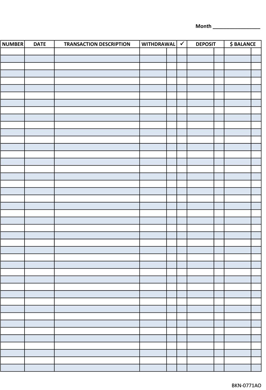 37 Checkbook Register Templates [100% Free, Printable]   Template Lab