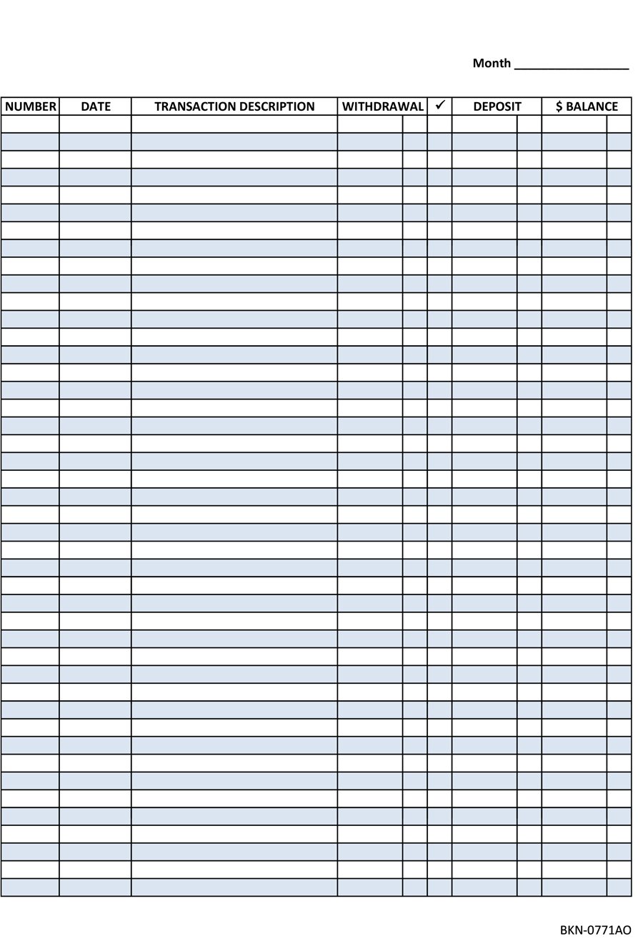 checkbook register and check sample printable