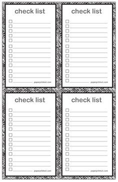 Blank Checklist Template   Checklist Template … | WCL Travel 