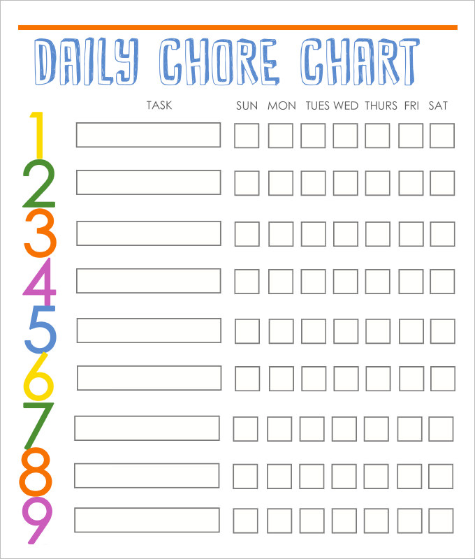 chore chart templates free printable   Demire.agdiffusion.com