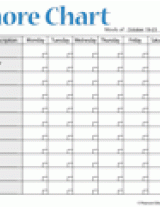 Free Printable Chore Chart Printable   FamilyEducation