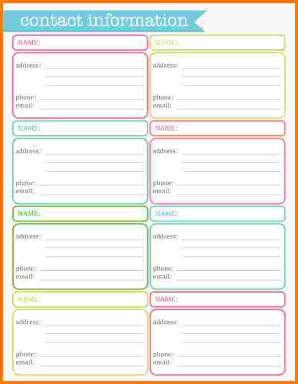 free-printable-contact-information-forms-printable-templates