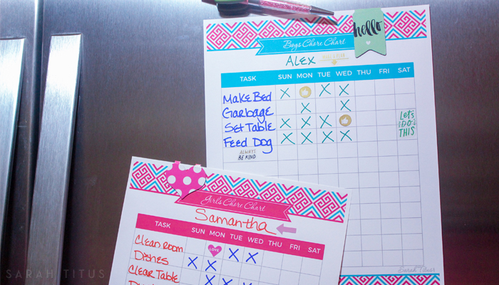 Free Printable Weekly Chore Charts