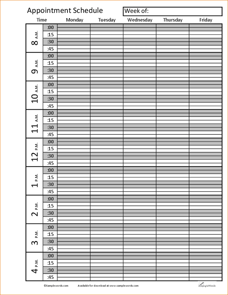 Printable Appointment Book Template | Organize | Pinterest 