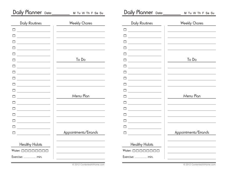 40+ Printable Daily Planner Templates (FREE)   Template Lab