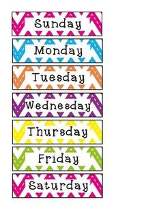 119 best ꧁Week Days꧁ images on Pinterest | Activities, Calendar 