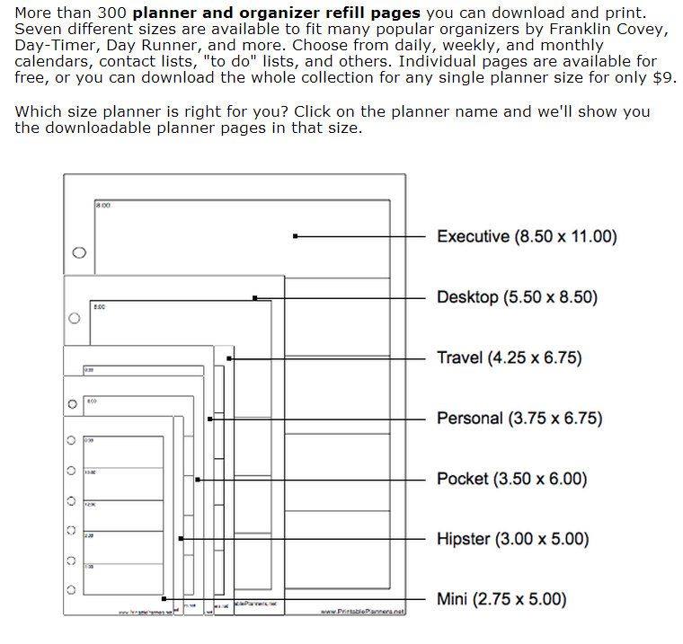 Printable Planners