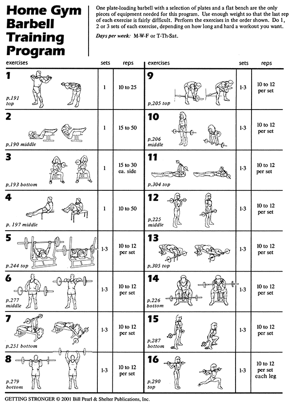 Beginner Printable Dumbbell Workout