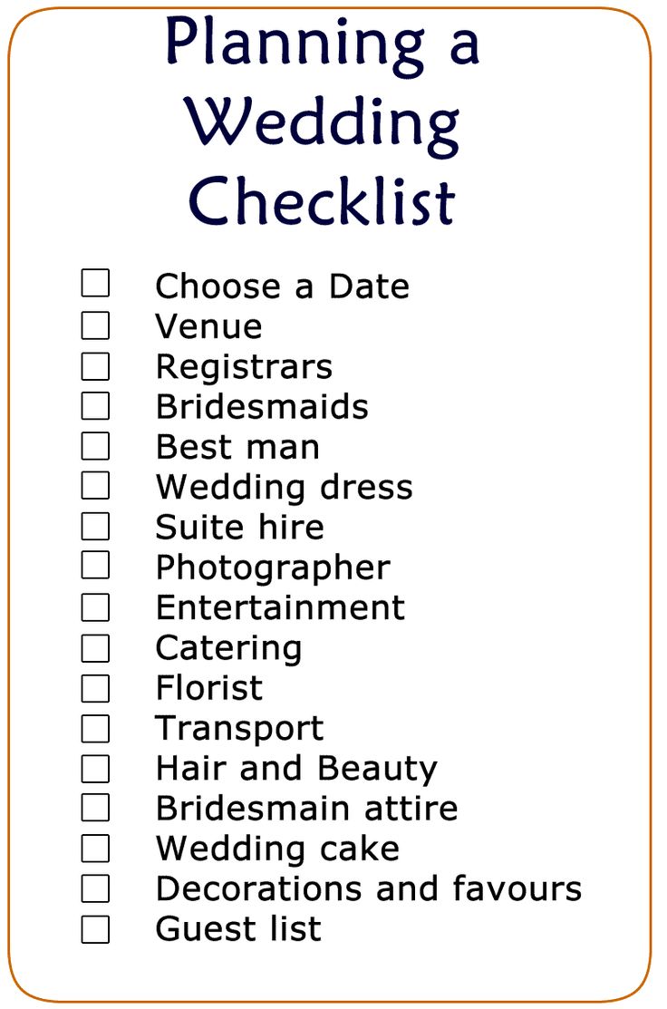 Easy Wedding Checklist Printable Shop Fresh