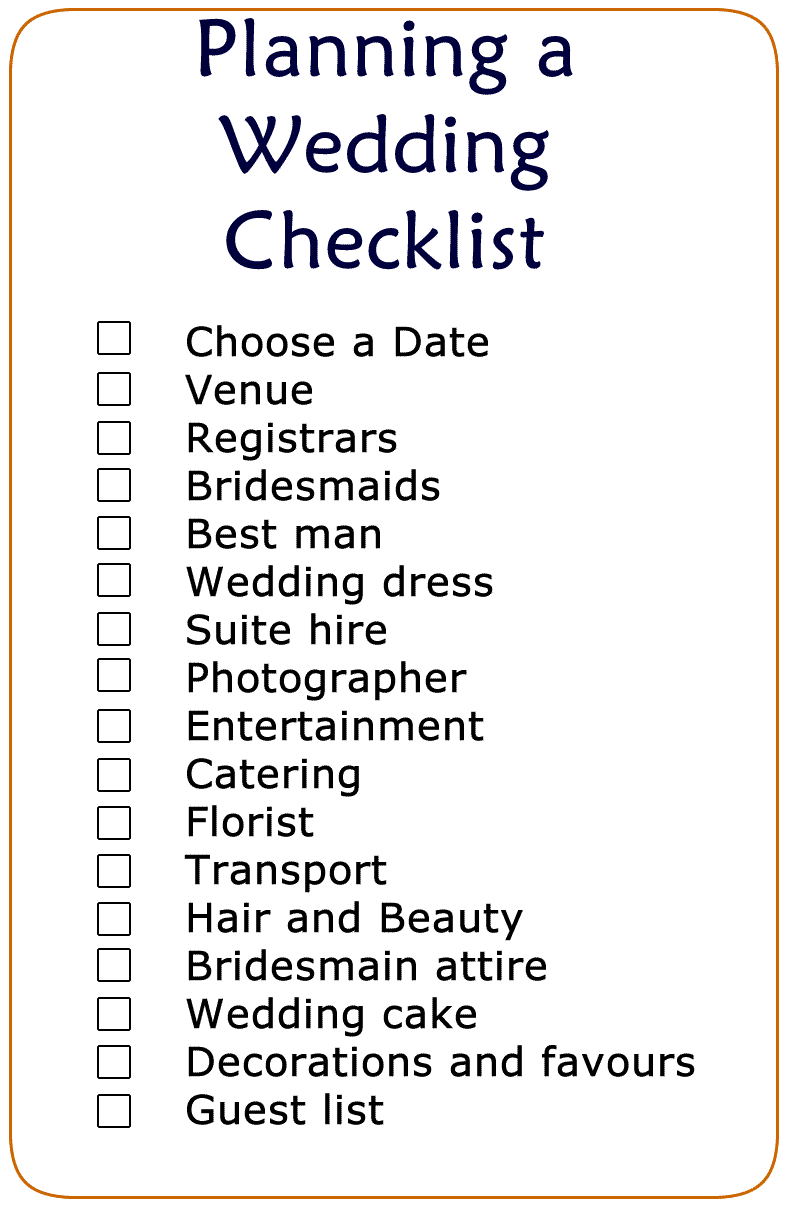 Basic Wedding Checklist Printable | Wedding Checklist | Pinterest 