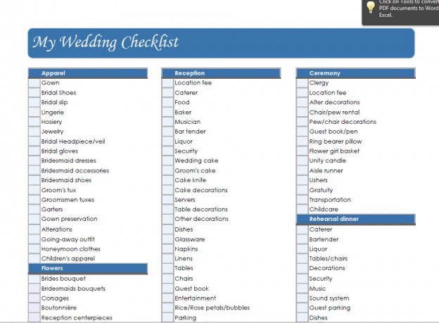 Free Printable Wedding Checklist Filename | magnolian pc