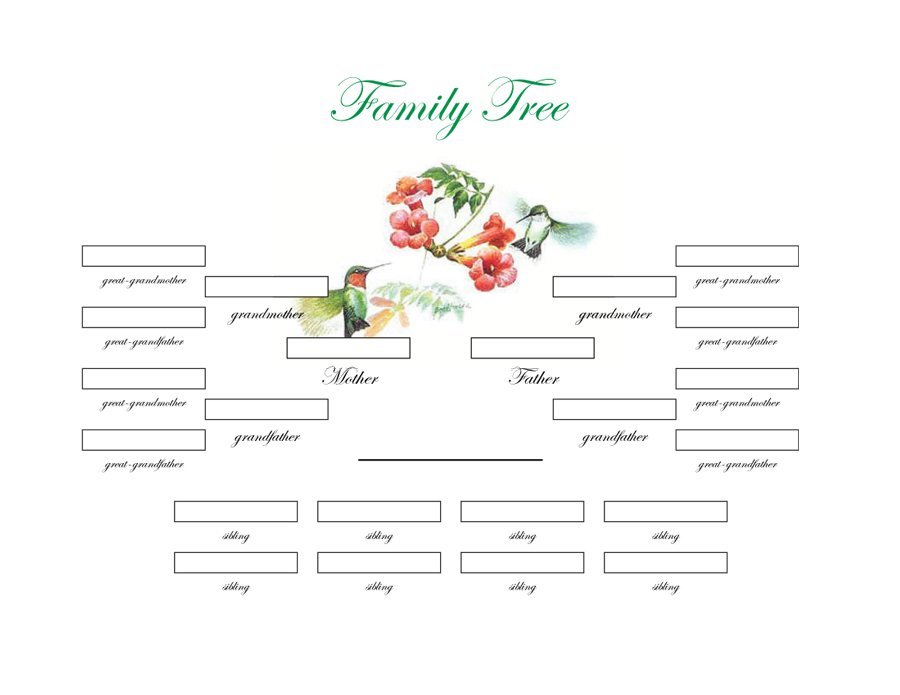 Blank Family Tree Template