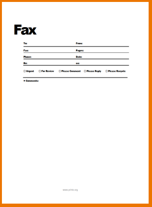 Standard Fax Cover Sheet Templates | Free Fax Cover Sheet Template 