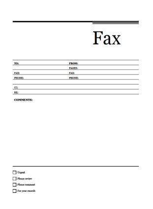 Free Fax Cover Sheet Template   Printable Fax Cover Sheet