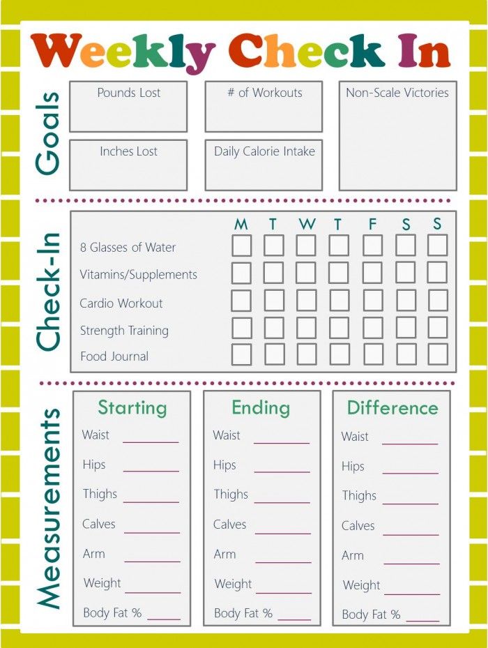 Free Fitness Journal + Meal Planning Printables | health and 