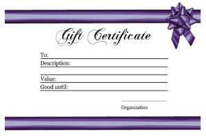 Gift Certificate Templates: printable gift certificates for any 