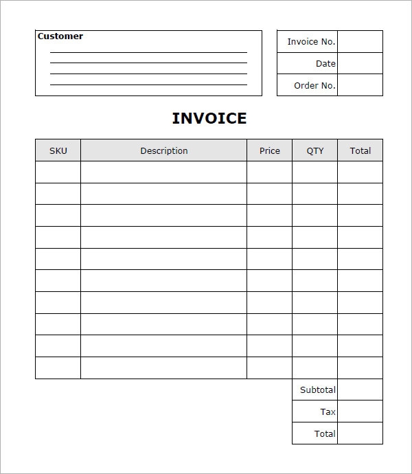 10 The Origin Free Printable Invoice Online Template