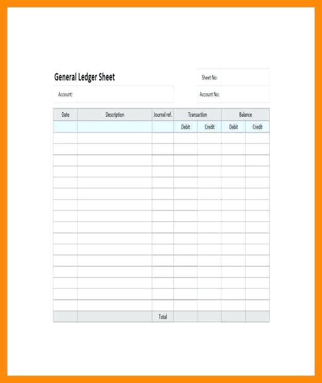 Free printable ledger form