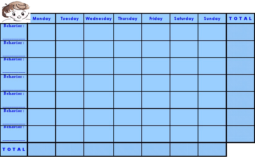 free printable behavior chart templates