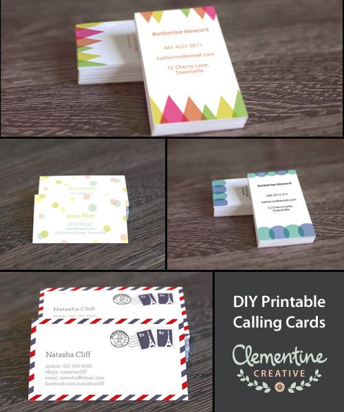 Free DIY Printable Business Card Template