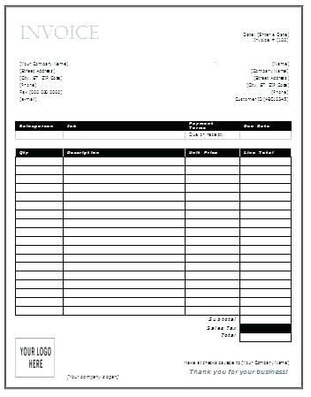 Free Printable Business Invoice Template   invoice format in excel 