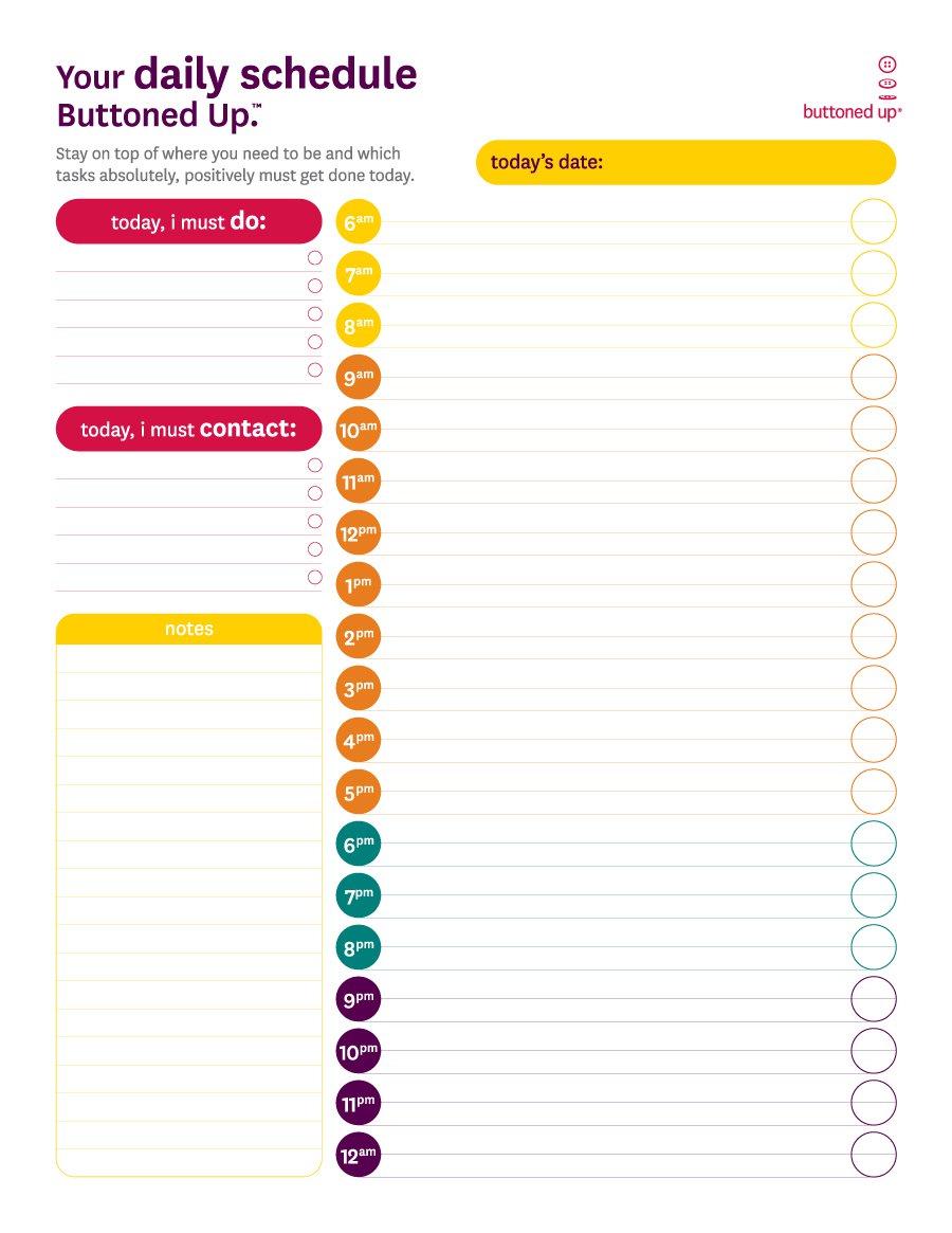 40+ Printable Daily Planner Templates (FREE)   Template Lab