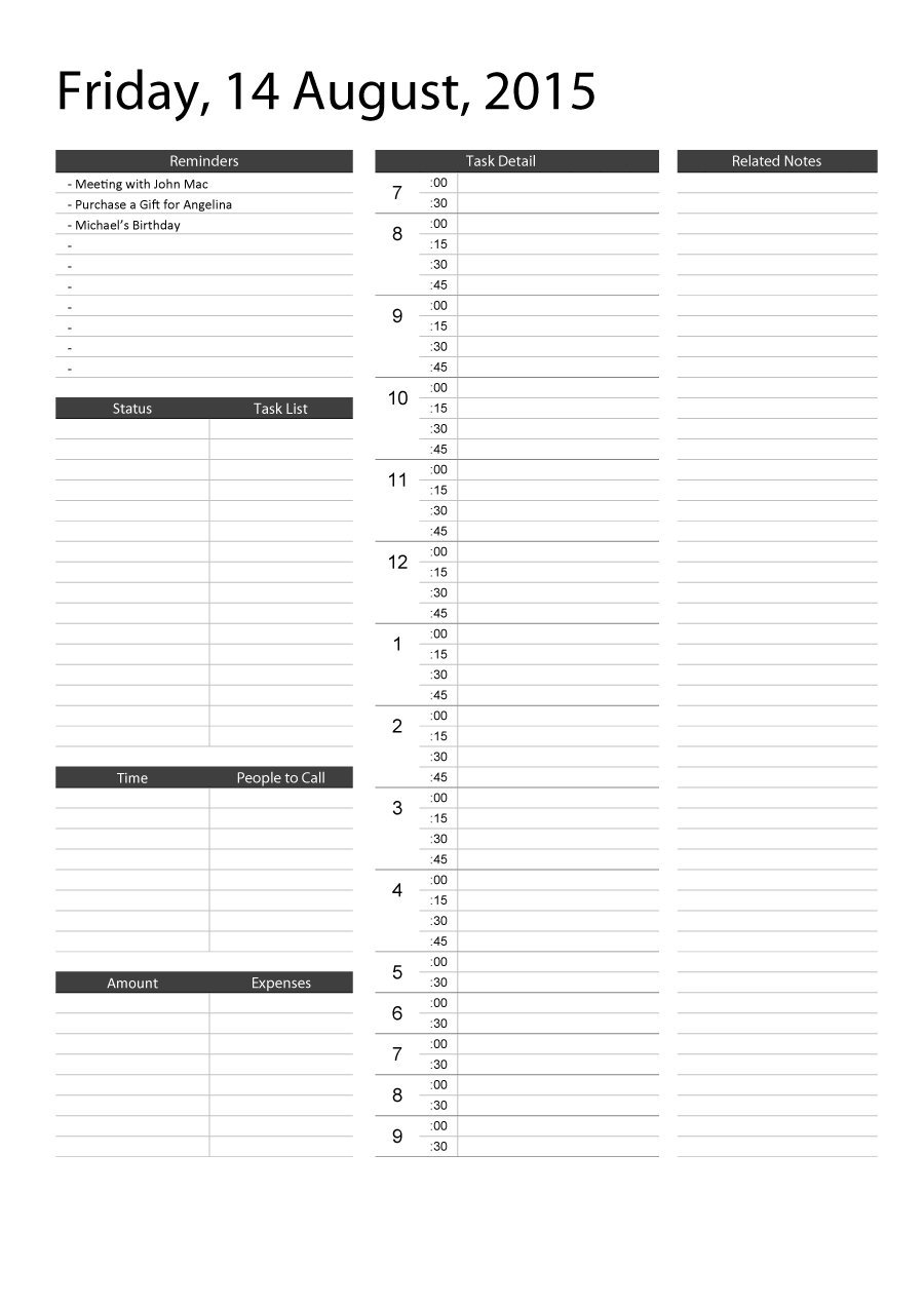 daily-diary-template-collection