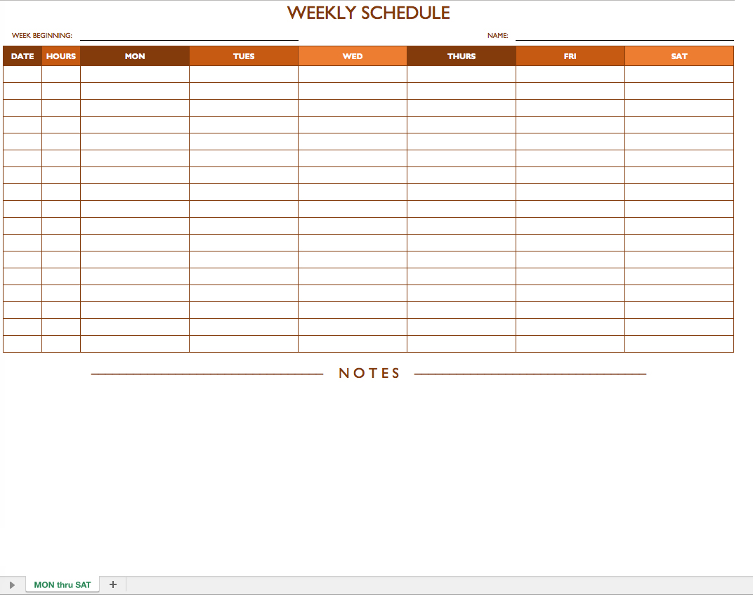 Free Printable Work Schedule | charlotte clergy coalition