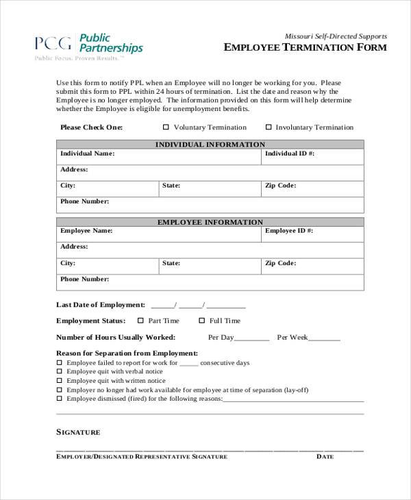 termination form   Ibov.jonathandedecker.com