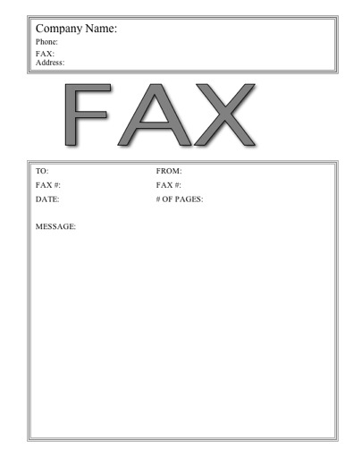 PDF Download Free Printable Fax Cover Sheets