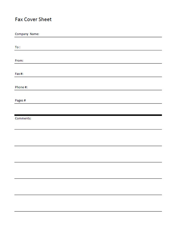 PDF Download Free Printable Fax Cover Sheets