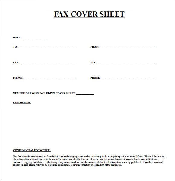 Free}* Fax Cover Sheet Template | Printable, Blank, Basic 