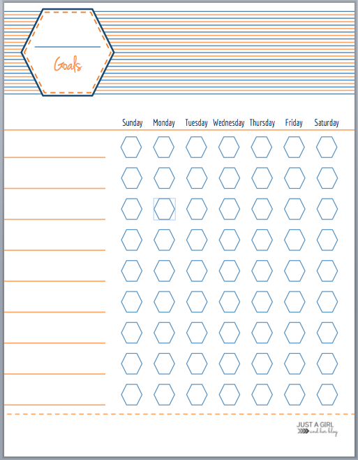 Super Kids Goal Setting Chart   onecreativemommy.com