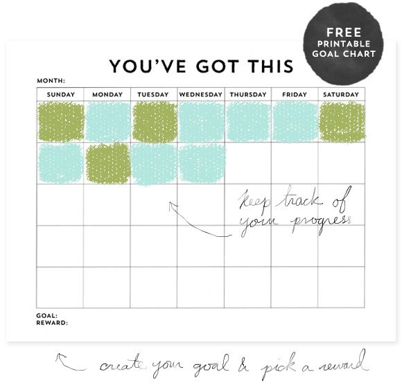 Free Printable Goal Charts for Kids   Mom 4 Real