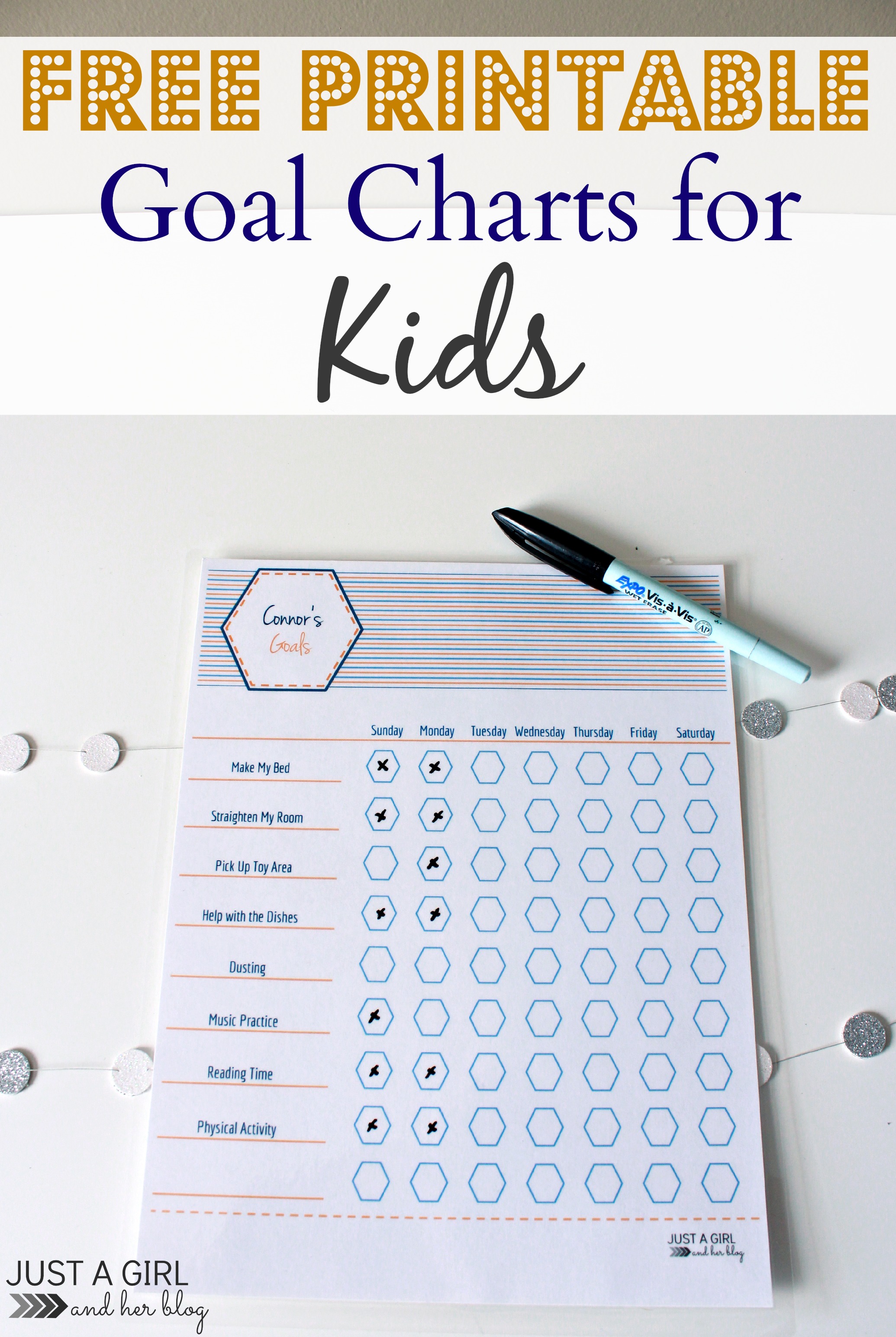 Free Printable Goal Charts for Kids   Mom 4 Real