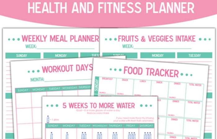 Free Printable Health and Fitness Planner